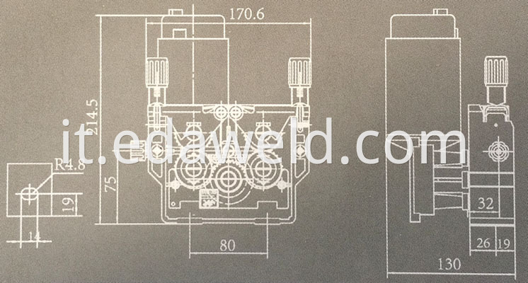 80W Double Drive Wire Feeder Assembly
